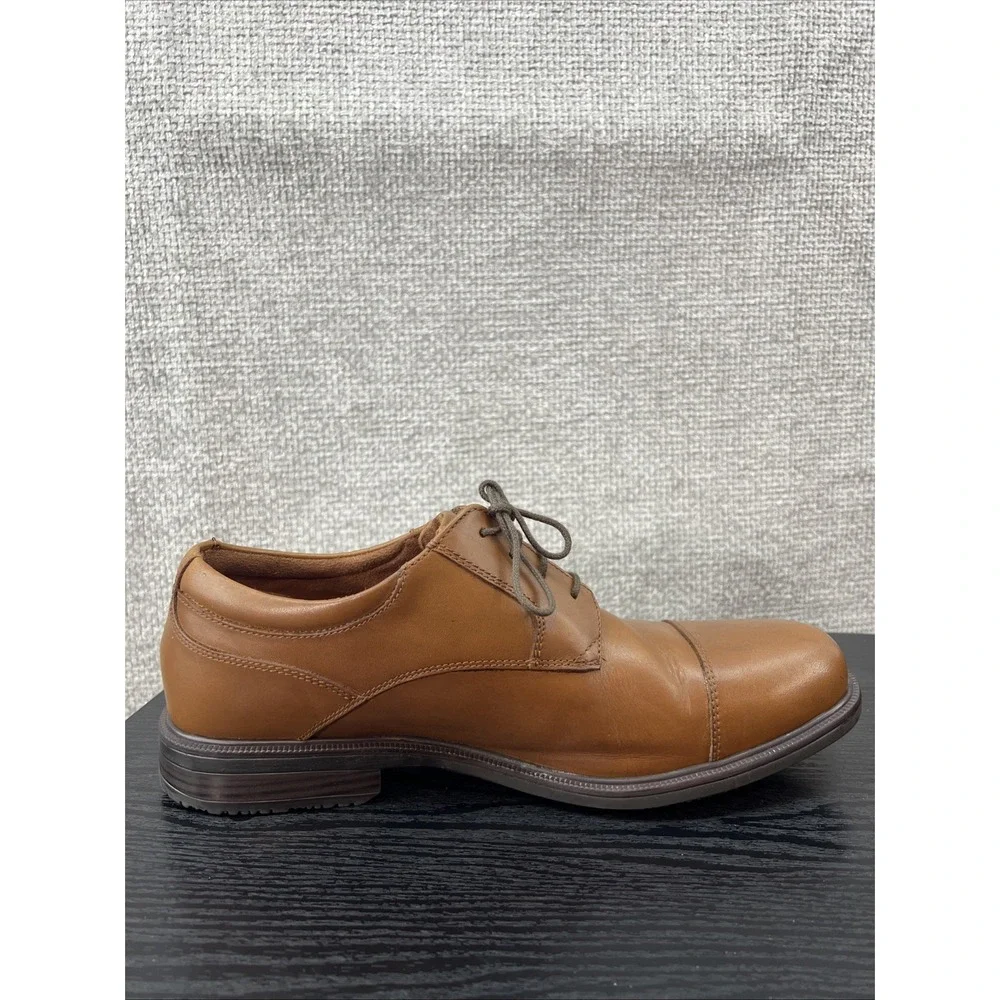 Rockport Men's Hydro Shield Waterproof Cap Toe V814 79‎ Brown Shoes Size 10